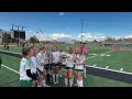 The Kelly Walsh girls celebrate their 2-0 shutout of Natrona County in Tuesday's Casper Cup.