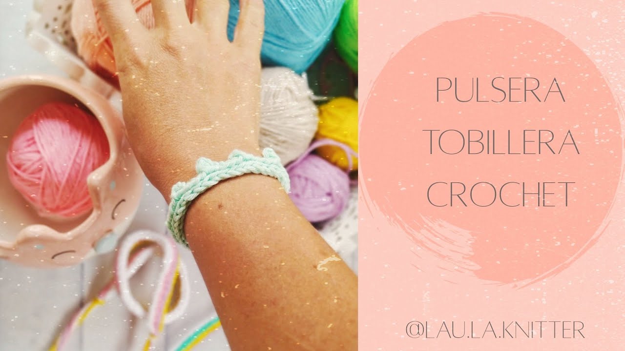 Cómo tejer Tobillera o Pulsera a  Crochet en 5 minutos 📿