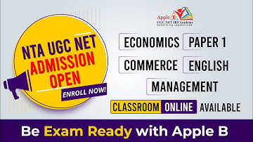 Toelatingen geopend | NTA UGC NET 2022 | Online en klassikale coaching | APPLE B ACADEMY