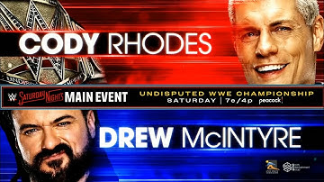 Cody Rhodes vs Drew McIntyre | Saturday Night Main Event Nov 1, 2025 (Part 2)