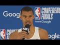 Wemby speaks on Game 4 win vs OKC and half court buzzer beater - Postgame interview
