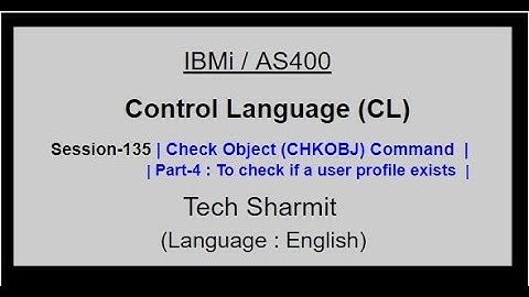 Check Object (CHKOBJ )  command (Part-4)  | IBM i | AS400 | CLLE | cl programming in IBM i  | chkobj