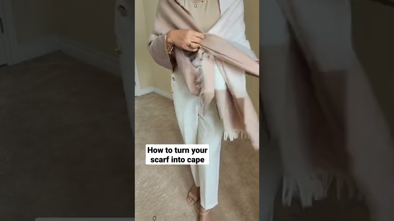 how to turn your favorite scarf into cape /poncho 