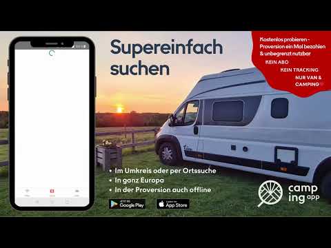 Camping-app Bestelwagen en camping