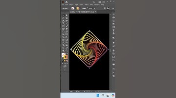 Adobe illustrator Tutorial | Abstract Geometric Design #shorts