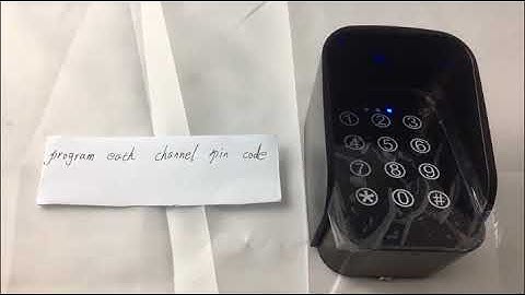 wireless keypad setting