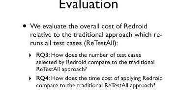 Redroid: A Regression Test Selection Approach for Android Applications