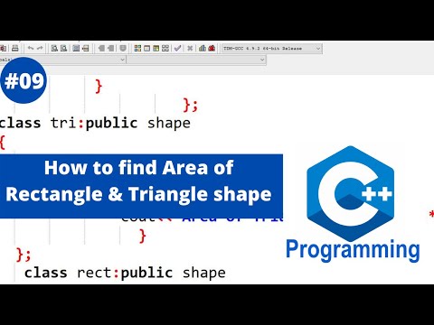 How to find Area of Rectangle & Triangle shape using Inheritance concept in  C++ | Technology Expert