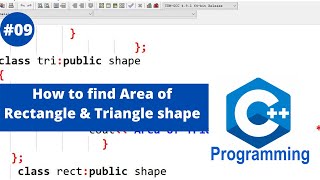 How to find Area of Rectangle & Triangle shape using Inheritance concept in  C++ | Technology Expert