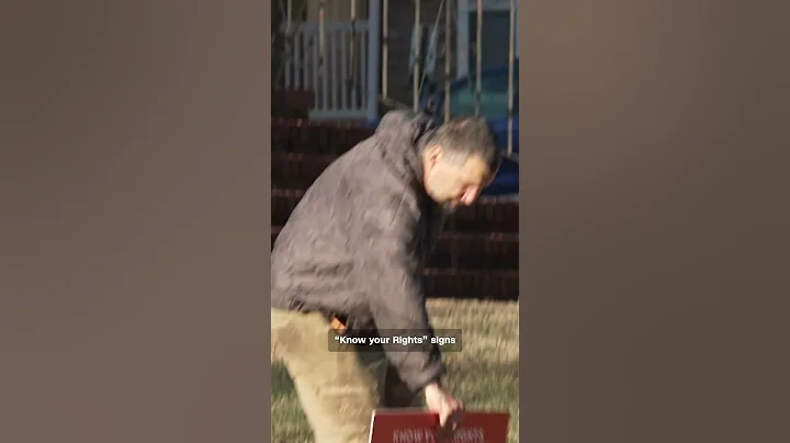 Man knocks down ICE mannequins in Nativity scene