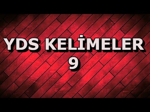 YDS Kelimeler 9 - YouTube