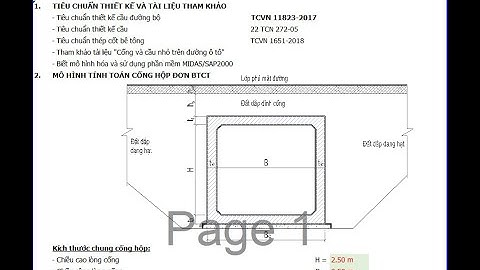 [Kiểm toán cống hộp TCVN 11823-2017]-3.Hướng dẫn tính kết cấu bằng file excel tự động