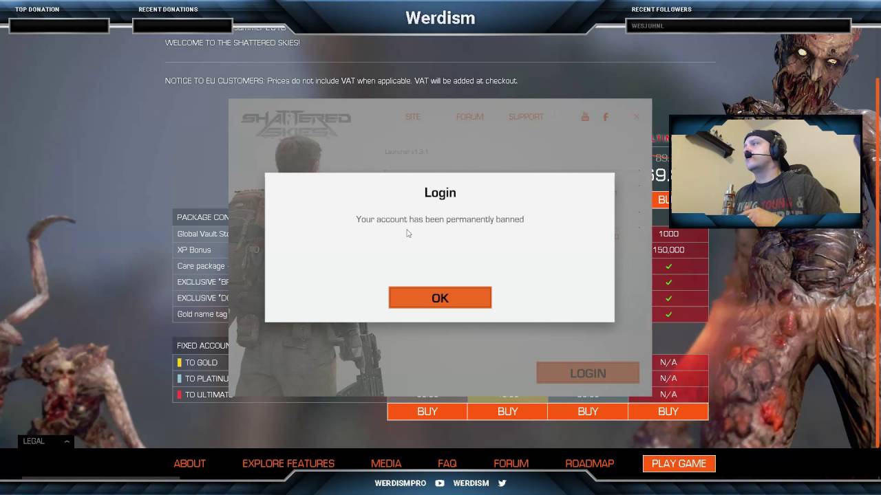 Shattered Skies - I WAS BANNED OVER UPGRADE REFUND!!