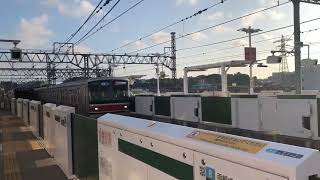 都営6500形6505F発車&東急3000系3109F通過 元住吉にて 2023/08/05