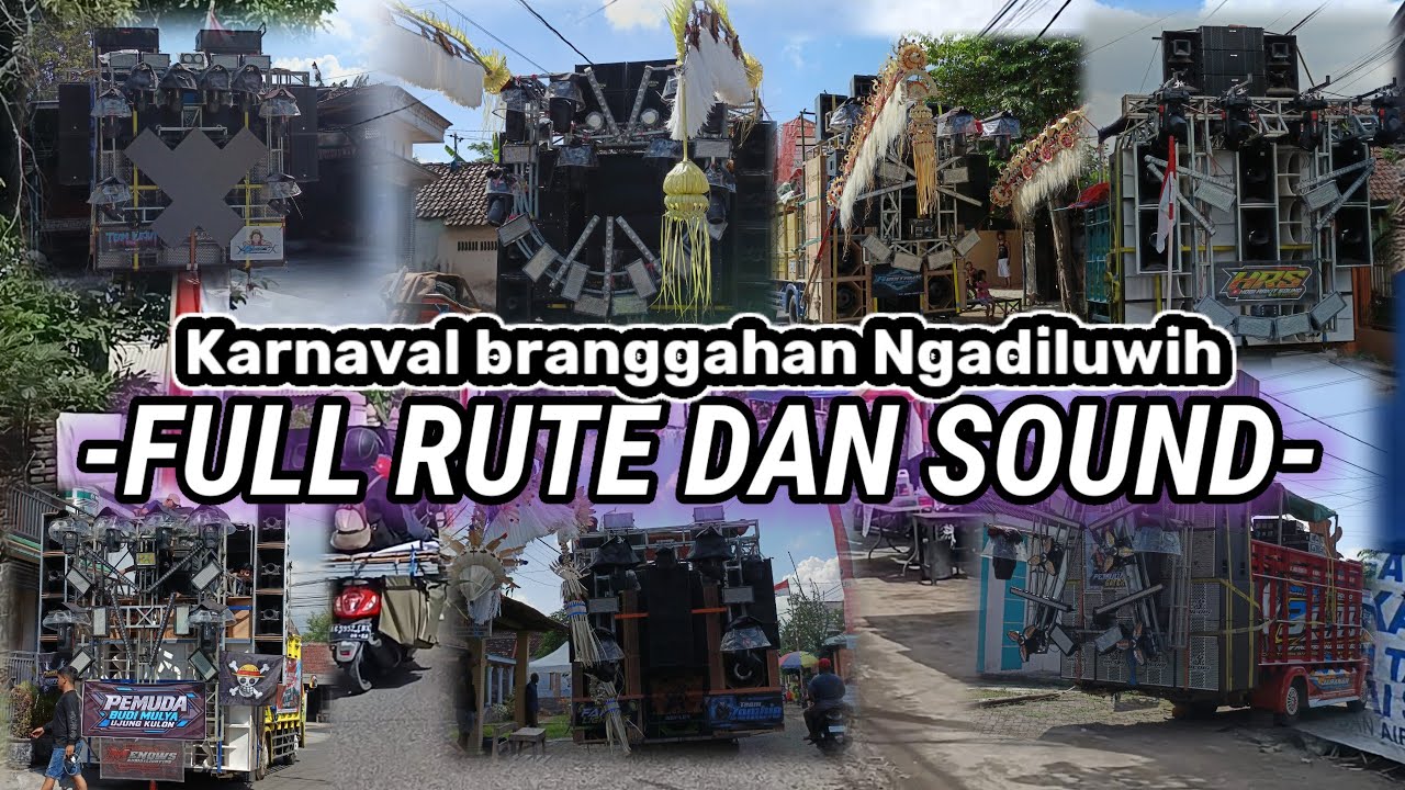 Jalur karnaval karnaval branggahan Ngadiluwih dan situasinya sudah ramai