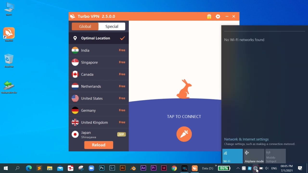 Installation Turbo VPN PC Software
