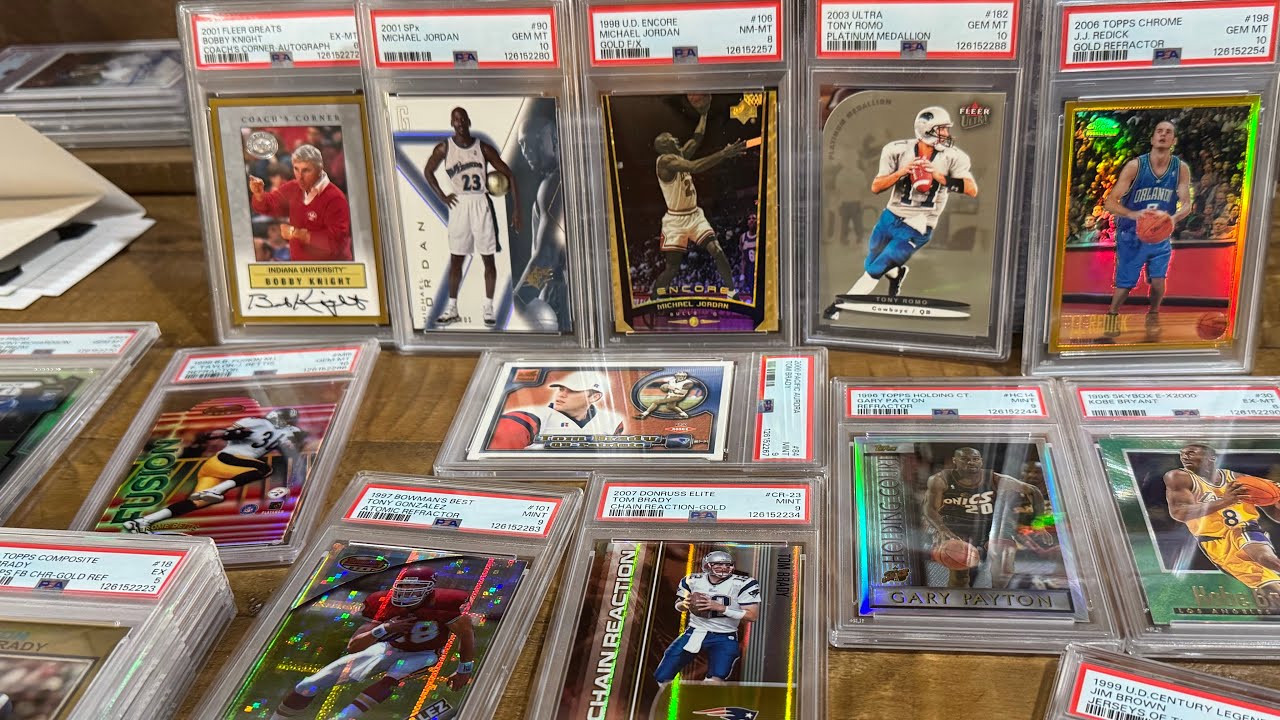PSA Reveal - Michael Jordan, Kobe Bryant, Tom Brady - Rare Rookie Atomic Refractor 90s Inserts 10