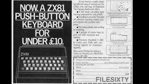 ZX 81 - Filesixty keyboard, Composite mod, Cooling & DC regulator.