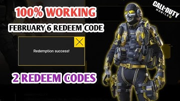 *New* 🥵 February 6 Working 2 Redeem Codes Codm 2023 | Codm Season 1 New 2 Redeem Codes Codm 2023
