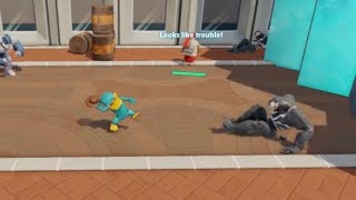 Battling as Perry the platypus in Disney Infinity