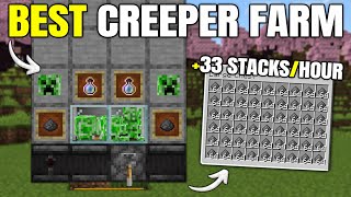 Best EVER Creeper Farm in Minecraft Bedrock 1.21 (Full Auto)