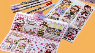 stickers journaling Meat ball spring and summer outfit stickers collage layout DIY Collages ASMR screenshot 3