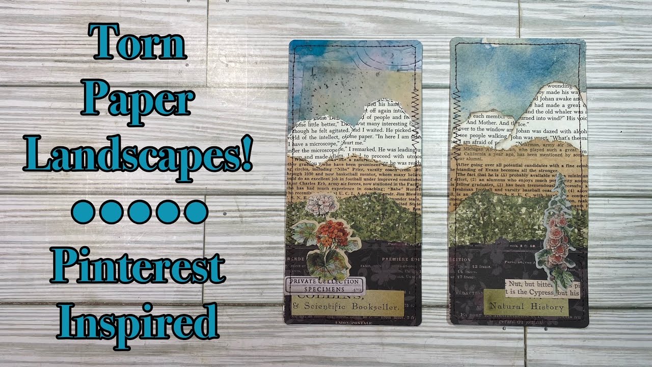Torn Paper Landscape Journal Cards - Pinterest Inspired - YouTube