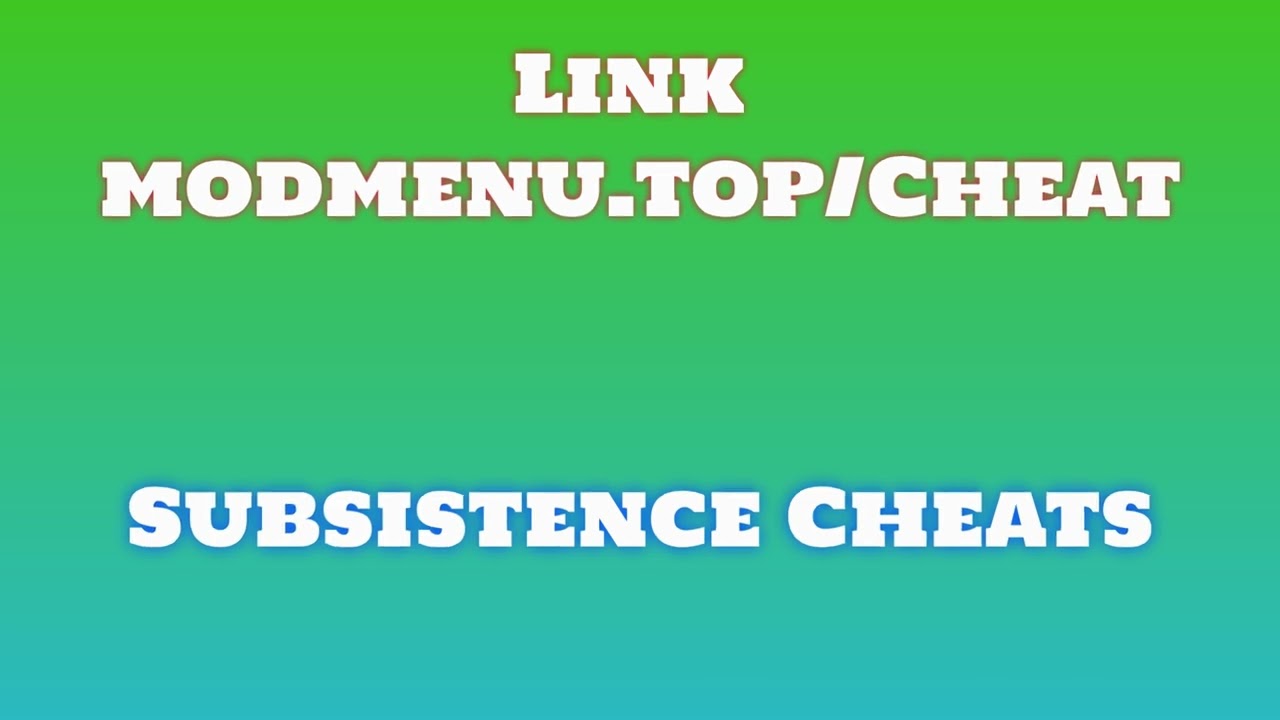 🎾GET Subsistence HACK FREE ✅AIMBOT✅WALLHACK✅Subsistence CHEATS