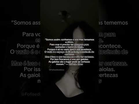 ── .✦ Por isso vivemos em gaiolas...