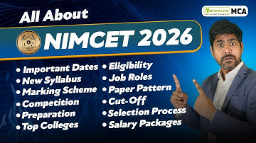 All About NIMCET 2026 : Exam Dates | New Syllabus | Eligibility | Preparation | Cut Off | Job Roles