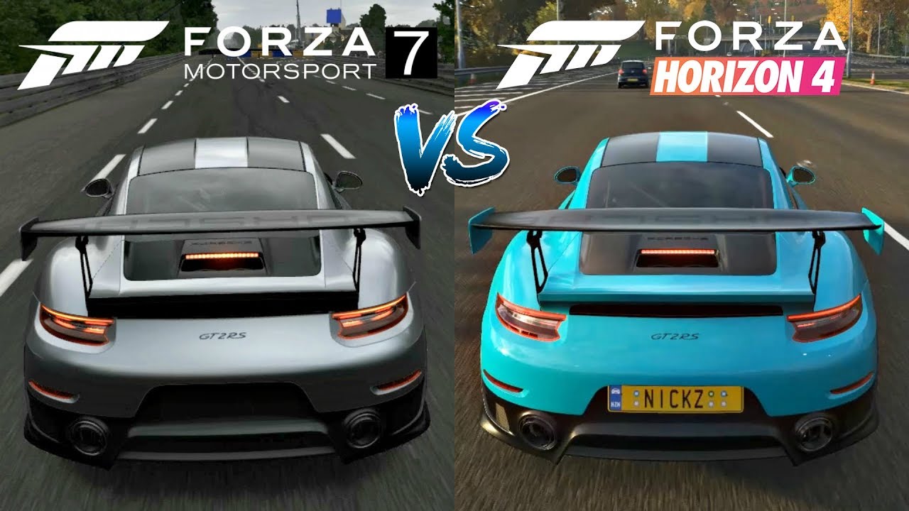 forza horizon 4 vs motorsport 7