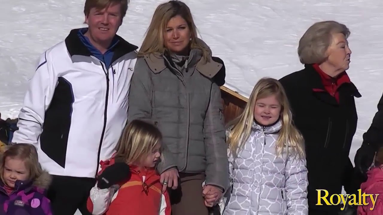 Fotosessie van de koninklijke familie in Lech, februari 2011