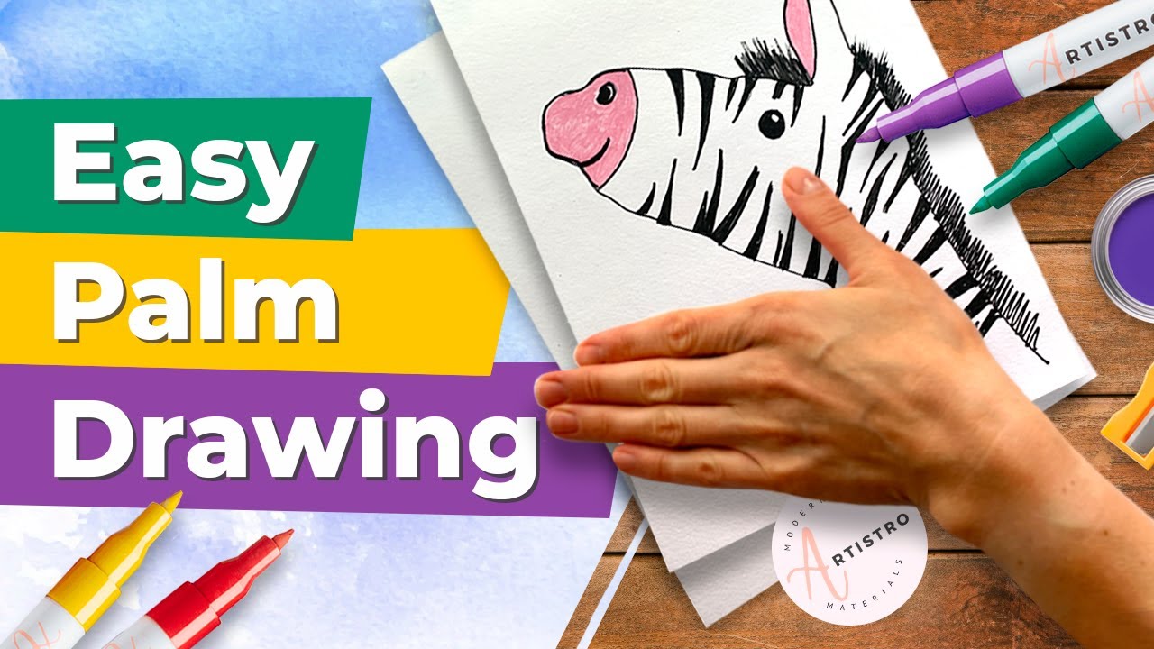 How To Draw Animals For Kids. Easy Palm Drawing Ideas From Artistro