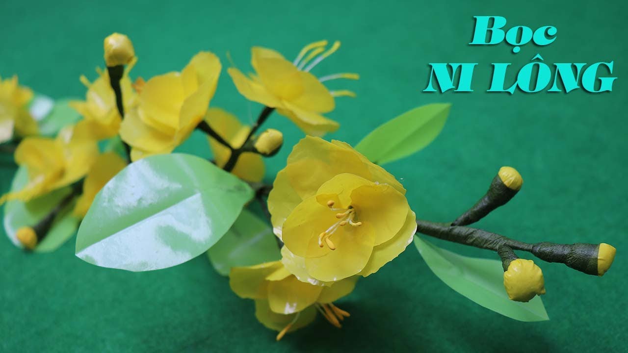 Làm hoa mai chưng ngày tết bằng túi nhựa - Craft Master - youtube