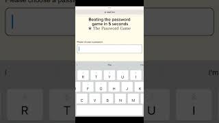 Beating the password game #shorts