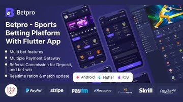 Betpro - Sports Betting Platform PHP Laravel Admin Panel With Flutter App ios and android app