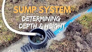 BACKYARD SUMP PUMP For Yard Drainage Part 4 [ How to Figure Depth & Height of Sump Pump System ]