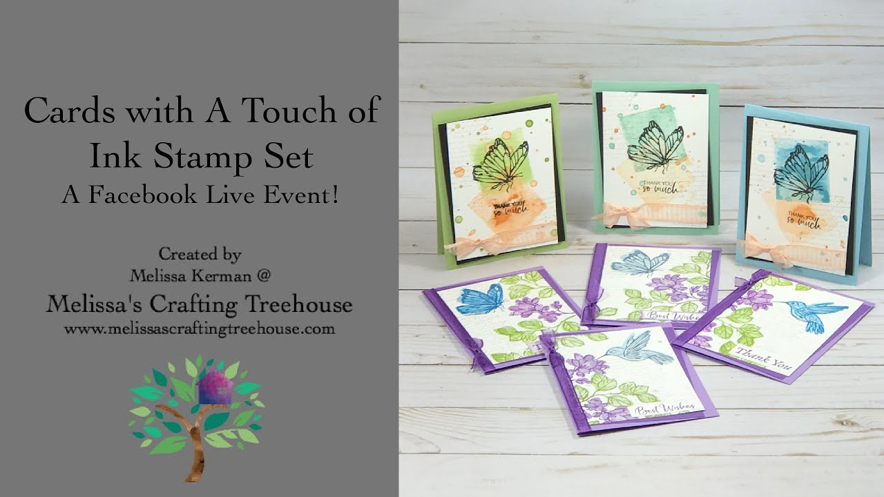 Cards with the Stampin Up A Touch of Ink Stamp Set - A Facebook Live ...