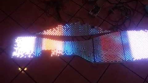 PIC32MZ 3600 RGB WS2812B LEDs at 15FPS (demo 1)