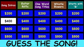Guess the Song Jeopardy Style | Quiz #4