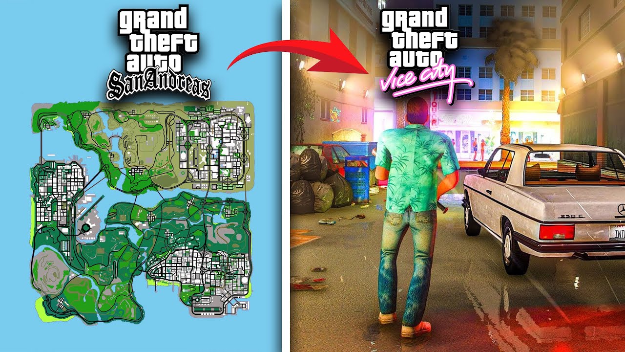 How to Install GTA San Andreas Full Map in GTA Vice City - YouTube