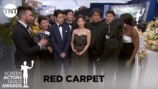 Cast of Parasite: Red Carpet Interview | 26th Annual SAG Awards | TNT