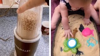 Clever Mum Creates 'Cereal' Sand For Baby