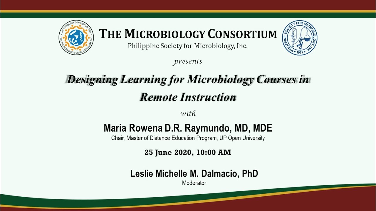 Designing Learning for Microbiology Courses in Remote Instruction