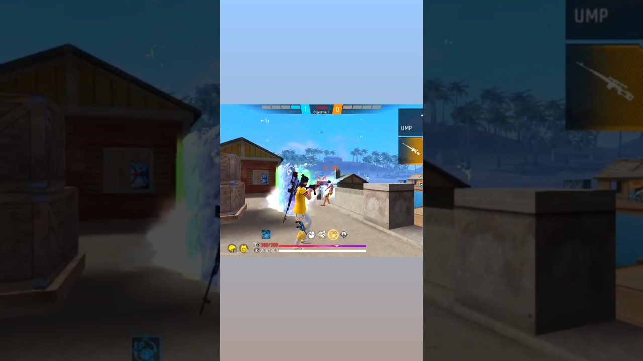 free fire district top 1 player ka game play custom room me tu mujhe marega 