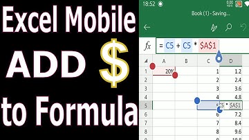 How to Add Dollar to your formulas with Excel Mobile