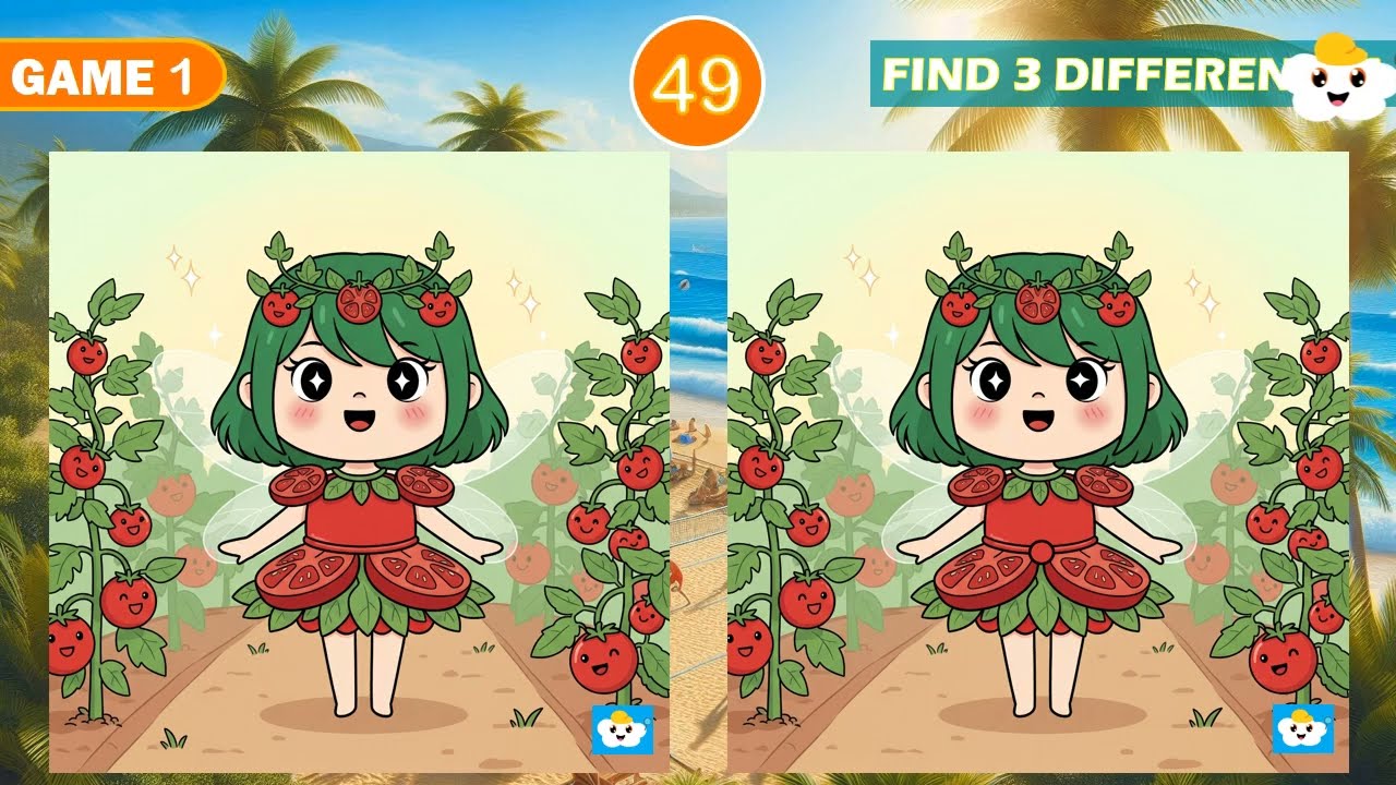 Find The Difference Puzzle | Cherry Tomato Fairy Basketball Game Romantic Dinner Fairy Prince