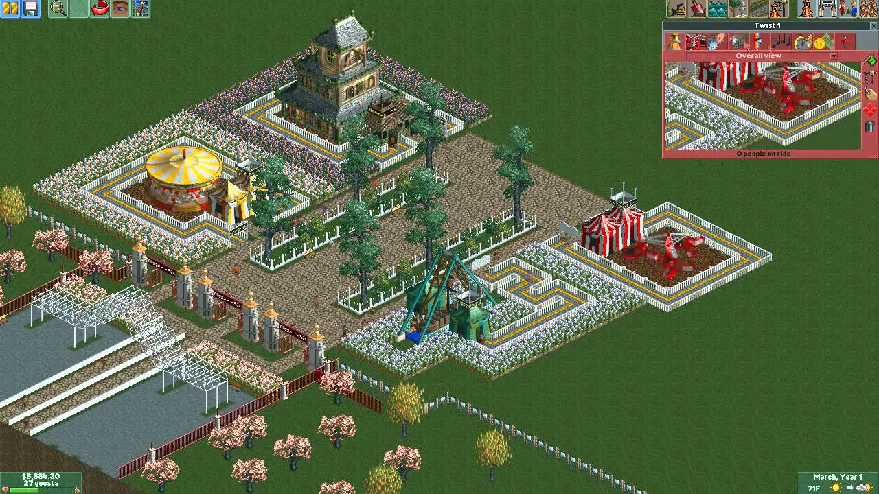 It took me years to create but I've finally finished my perfect Rollercoaster  Tycoon 2 park (download link inside) : r/rollercoasters