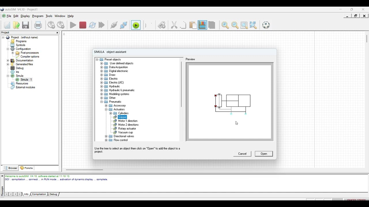 Simulating Pneumatic Grippers with AutoSIM-200