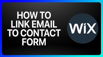 How To Link Email To Contact Form Wix Tutorial